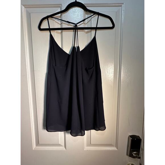 Greylin Women's Black Sleeveless V-neck Blouse Top Size Large - Picture 3 of 6